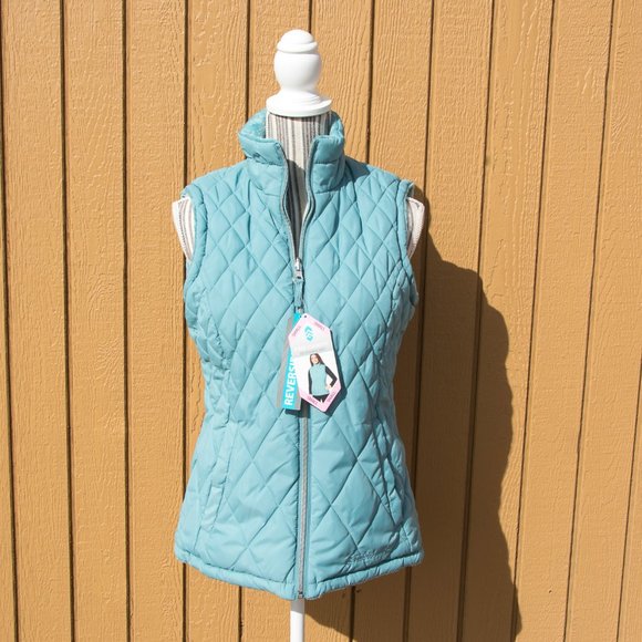 NWT Free Country Reersible quilted fleece Vest Small - Picture 2 of 10